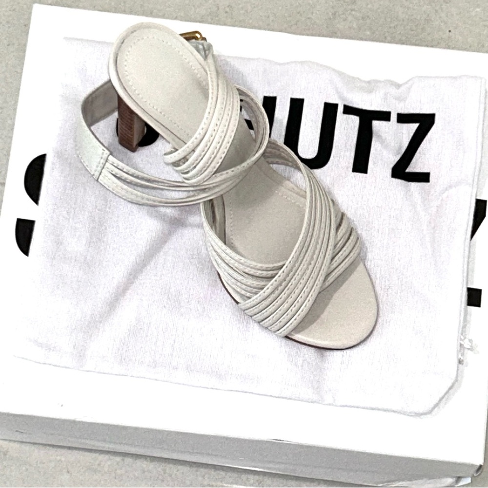 SCHUTZ Marcela top calf Pearl Heels - Picture 8 of 9